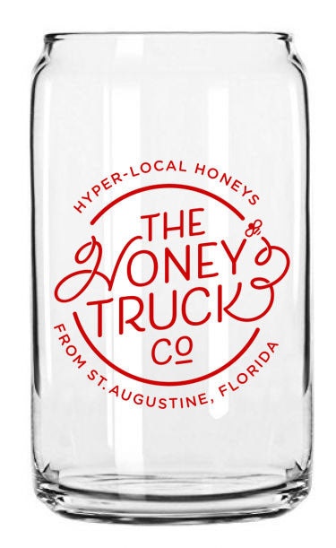 16oz. Honey Truck Can Glass